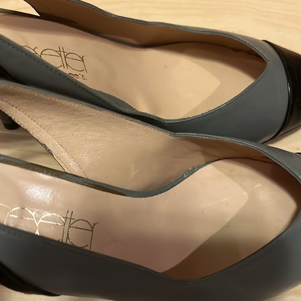 Vintage Pacesetter gray & black sling back heels 7.5‎ - Picture 6 of 13